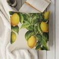 thumbnail image 3 of SHANXI T&amp;H XHome Throw Pillow Covers Indoor Throw Pillowcase Summer Yellow Lemon Watercolor Fruit Linen Soft Decorative Square Pillow Cover Cushion 12x12in, 3 of 5