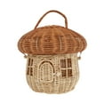 thumbnail image 1 of POINTERTECK 1 Pce Panier de Rangement en Forme de Champignon en Rotin Tissé à la Main Décoration de Bureau Adorable, 1 of 6