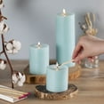 thumbnail image 4 of CANDWAX 3x8 Pillar Candle Set of 2 - Decorative Rustic Candles Unscented and No Drip Candles - Ideal as Wedding Candles or Large Candles for Home Interior - Light Gray Candles, 4 of 79