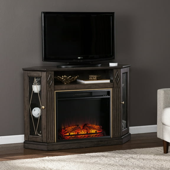 SEI Austindale Base Electric Fireplace w/ Media Storage