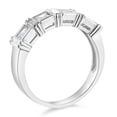 thumbnail image 3 of Wellingsale Ladies Solid 14k White Gold Polished CZ Cubic Zirconia Wedding Band - Size 6.5, 3 of 6