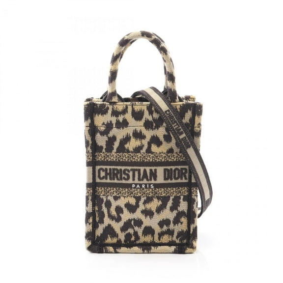 Pre-Owned Christian Dior Dior BOOK TOTE Mini Phone Bag Handbag Canvas Women's Beige... (Good)