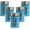 Blue, variant on Aqua Salt Pepper Shakers Retro Spice Jars Glass - Set of 5