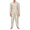 thumbnail image 3 of Balery Milk Tea Pijama para Hombre de Dos Piezas con Manga Larga, Conjunto de Dormir y Descanso Suave con Bolsillos-X-Large, 3 of 7