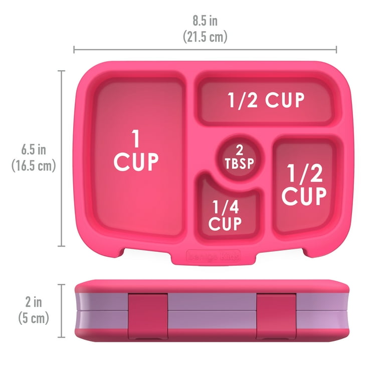  Howeemo Kids Leak-Proof Bento Lunch Box with 4 Compartments  Removable Tritan Tray, Lunch Containers for Kids to School, BPA-Free,  Dishwasher Safe, Food-Safe Materials,Pink-Mermaid: Home & Kitchen