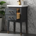thumbnail image 4 of Clara 20" Single Bathroom Vanity with Porcelain Top - Gray, 4 of 10
