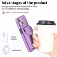 thumbnail image 5 of SaniMore for iPhone 15 Plus (6.7" 2023) Wallet Case,Back Flip Cash Pocket 360° Rotating Metal Holder Kickstand PU Leather Shockproof TPU Card Slots Magnetic Car Mount Wear-resistant Shell, Purple, 5 of 12