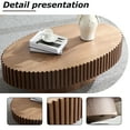 thumbnail image 5 of HIUU Modern Coffee Table with Solid Wood and MDF Base (Walnut),Fluted Coffee Table, 5 of 8