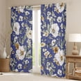 thumbnail image 2 of jejeloiu Retro Rustic Flower Black Out Curtains,Natural Plant Curtains Pack of 2 (42x63 Each),White Floral Bedroom Curtains For Girls Kids,Super Cozy Room Decor, 2 of 6