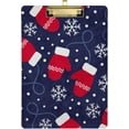 thumbnail image 2 of FMSHPON Christmas Xmas Glove Snowflake Clipboard Hardboard Wood Nursing Clip Board and Pull for Standard A4 Letter 13x9 inches, 2 of 5