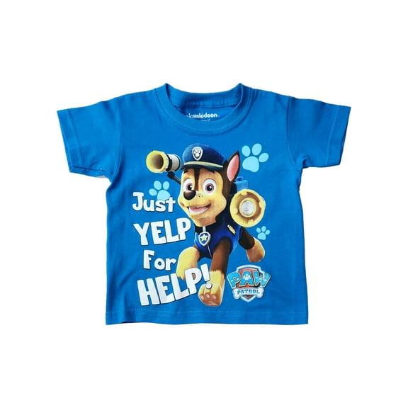 Infant Boys Blue Paw Patrol "Just Yelp For Help" Chase T-Shirt Tee 2T