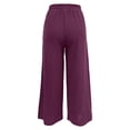thumbnail image 5 of Pants for Women S with Pockets Pants with Stripe on The Side Dress Size 16 Women Linen Cover up Comfy plus Size Glitter Dress Corduroy plus Elastic Waist Pant 3 Strip Purple XL, 5 of 7