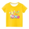 thumbnail image 2 of Edvintorg Happy Easter T Shirts Kids Boys Girls Summer Funny Tshirt 2025 Fashion Cute Letter Printed Round Neck Short Sleeve Tee Top 3-14Years Children's Clothing, 2 of 5