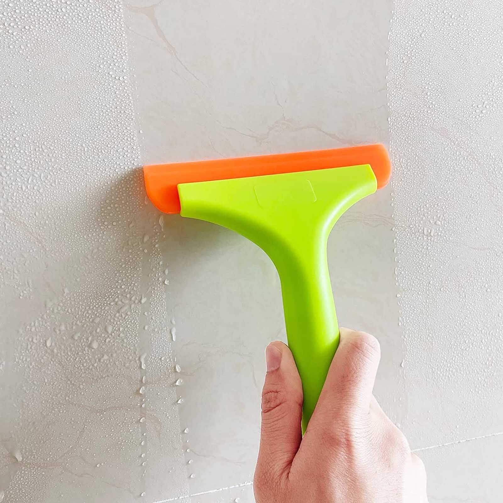 FOSHIO 2PCSHandle Silicone Squeegee Auto Water Wiper Blade Shower Sque