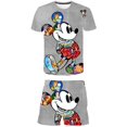 thumbnail image 1 of Ropa de bebé Mickey Mouse, conjuntos de ropa de verano para niños, camisetas de moda + Pantalones cortos, traje de 2 uds, ropa para niños, conjuntos de Mickey 4T Gao Jinjia LED, 1 of 2