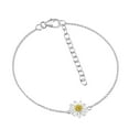 thumbnail image 4 of Alluring Sweet Mini Chamomile .925 Sterling Silver Flower Charm Bracelet, 4 of 4