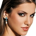 thumbnail image 3 of Galaxy Gold 14k Yellow Gold Chandelier Earrings with Blue Topaz and Freshwater-cultured Pearl, 3 of 3