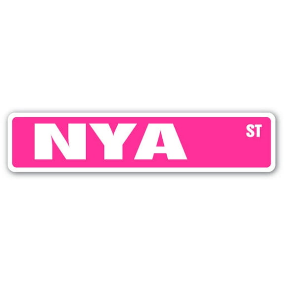 NYA Street Sign Childrens Name Room Sign | Indoor/Outdoor | 30" Wide