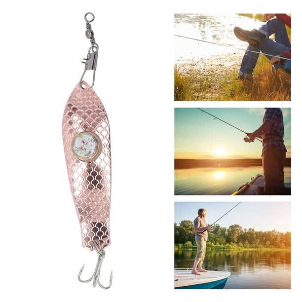 Electronic LED Fishing Lure, Excellent Radioactivity Durable LED Fishing  Lure Light Stainless Steel With 1 Barb For Fishing Accessories Rose Gold