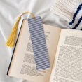 thumbnail image 4 of Kdxio Navy Blue And White Stripes Print Metal Tassel Bookmarks,Perfect Gift for Art Lovers and Bookworms Metal Bookmarks for Women, 4 of 8