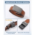 thumbnail image 6 of AWAYTR Ratchet Leather Belt for Men - Genuine Leather Black and Brown Belt for Dress Casual Pants, 6 of 8
