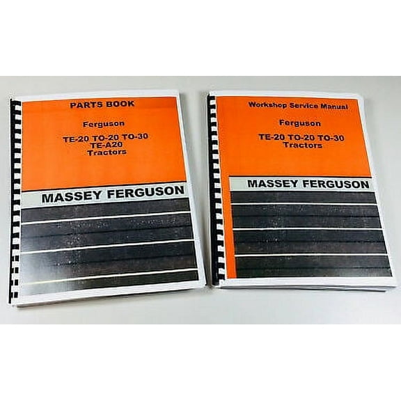 Harry Massey Ferguson To-30 To-20 Te-20 Tractor Service Repair Parts Manual Book