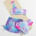 thumbnail image 3 of Esho Girls Swimsuits, Big Girls Solid 7-12 Bikinis Bathing Suit, 3 Pieces, Size 7-12T, 3 of 8