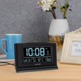 DreamSky Alarm Clocks for Bedrooms with Battery Backup, Auto Set
