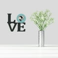 thumbnail image 2 of Caroline's Treasures BB8162WALV Royal Palm Turkey Blue Check Metal Wall Artwork LOVE, 12X12, multicolor, 2 of 2