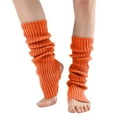 thumbnail image 2 of Long Leg Warmer Womens Men 80s Ribbed Knit Dance Sports Leg Warmer, 2 of 4