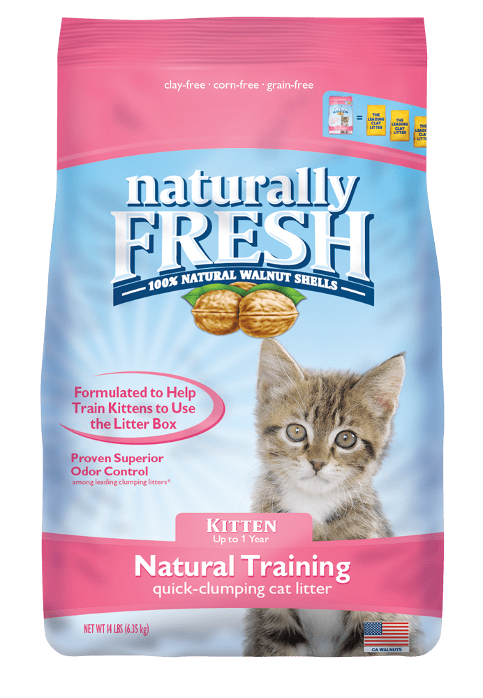 Naturally Fresh WalnutBased Kitten Training QuickClumping Cat Litter