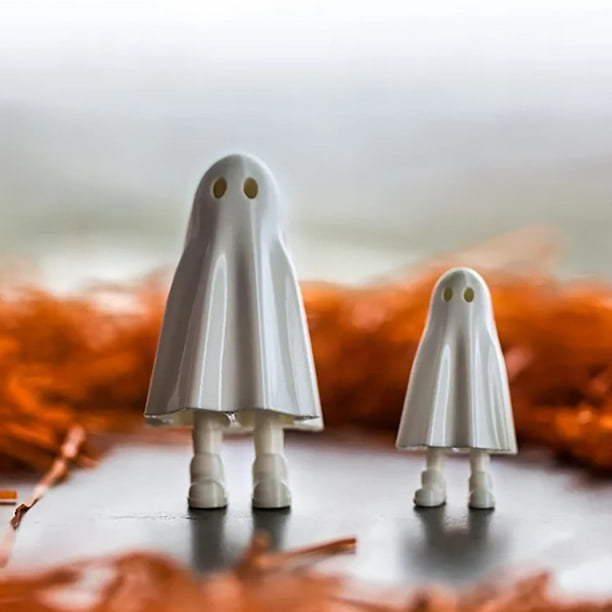 Mini figura de fantasma - adorno adorable de Halloween, estatua de fantasma de resina para exposición de mesa o interior, adorno divertido de fantasma