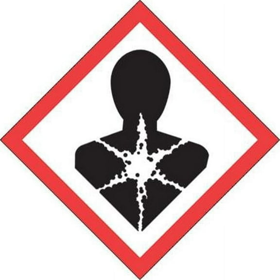 1 x 1 in. Pictogram - Health Hazard Labels, Black, Red & White - Roll of 500