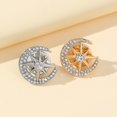 thumbnail image 2 of fuxzkrlz Moon Star Design Brooch Pin for Women, Rhinestones Inlaid Brooch Pin for Dress, Coat, Shawl, Zinc Alloy Badge for Mother, Wedding, 2 of 6