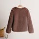 thumbnail image 5 of Puntoco Moda para mujer Sólido Corto Imitación Chaleco cálido Abrigo Faux tops Rollbacks Puntoco Puntoco-4399, 5 of 5