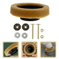 thumbnail image 2 of Raindrops Plastic Bolts for Toilet Seat Toilet Wax Flange Ring Light Brown 1 Set, 2 of 8