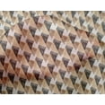 thumbnail image 4 of oneOone Silk Tabby Light Brown Fabric Triangle Geometric Sewing Material Print Fabric By The Yard 42 Inch Wide, 4 of 4