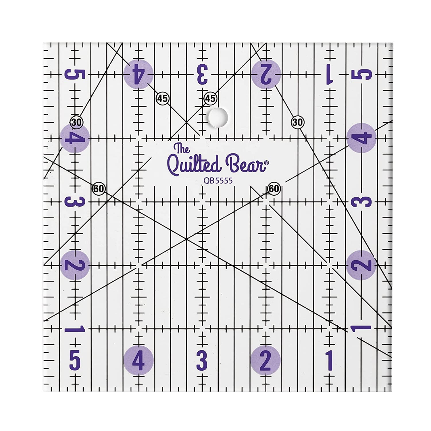 The Quilted Bear NonSlip Acrylic Quilting Rulers 5.5" x 5.5