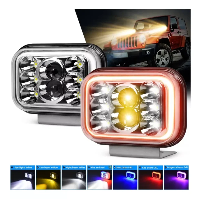 Faros Auxiliares De Lupa Luz 120w Para 7 Modos 24000lm Ip68