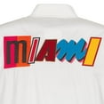 thumbnail image 6 of Men's JH Design White Miami Heat 2022/23 City Edition Full-Zip Nylon Bomber Jacket, 6 of 6