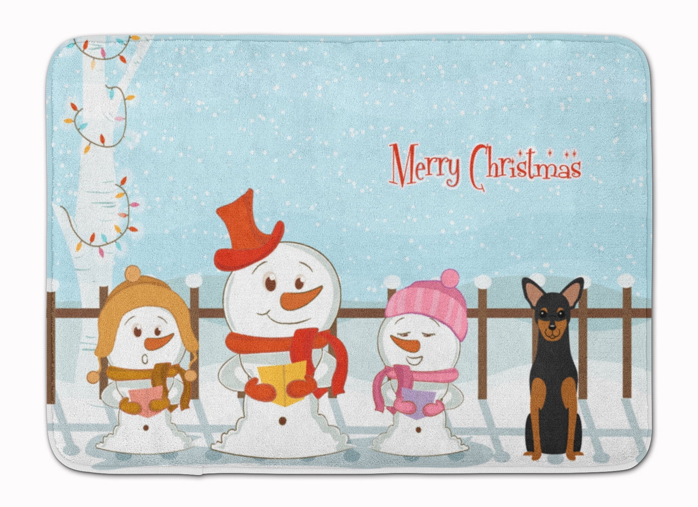 Carolines Treasures Christmas Carolers Manchester Terrier Floor Mat 19 x 27 Multicolor