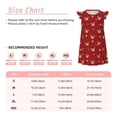 thumbnail image 3 of Fotbe Reindeer Faces Festive Red Vestido de Dormir para Niñas de 3 a 10 Años, Mangas Cortas, Estilo Princesa, Pijama Camisón con Mangas Voladas-Large, 3 of 6