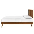 thumbnail image 6 of Platform Bed Frame, Twin Size, Wood, Brown Walnut, Modern Contemporary Urban Design, Bedroom Master Guest Suite, 6 of 10