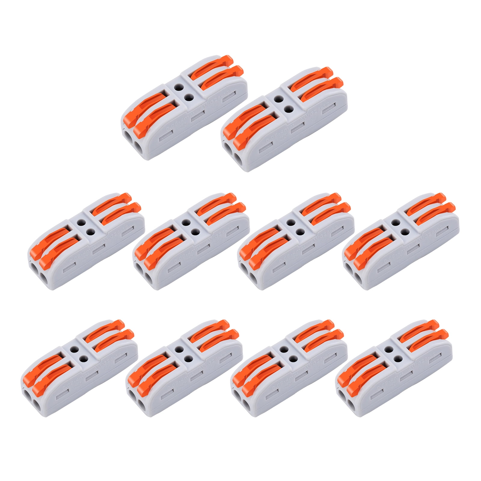 LuoQiuFa 10Pcs Lever Nut Connector Assortment Conductors Compact Wire one-to-one Quick Terminal Block Splicing Type Multi-Function Soft and Hard Wire Universal PCT-221 