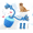 Sky Blue, variant on Interactive Motorized Dog Toy Ball with Rope, Bluetooth Enabled,Built-in Bird Sounds & Music playback,3 Modes, Automatic Moving Pet Toy