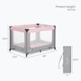 thumbnail image 2 of Dream on Me Zodiak Portable Playard with Carry Bag & Shoulder Strap, Grey/Pink, Unisex, 2 of 13
