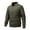Green Jacket for Men, variant on hopeusnice Men's Quilted Bomber Jacket Lightweight Baseball Collar Zipper Stand Collar Long Sleeve Outwear with Pockets Black L