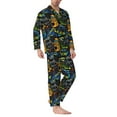 thumbnail image 2 of Cauagu Off-Road Vehicle Print Men's Long-Sleeve Pajama Set,Soft Button-Front 2Pjs for Men Long Sleeve Men’s Sleepwear-Medium, 2 of 7