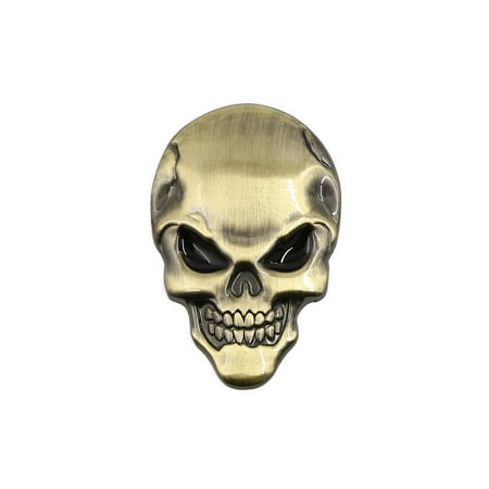 Bull Skull Emblem - Skeleton Skull Bone Style Car Emblem Badge Decal 3D Sticker Decor