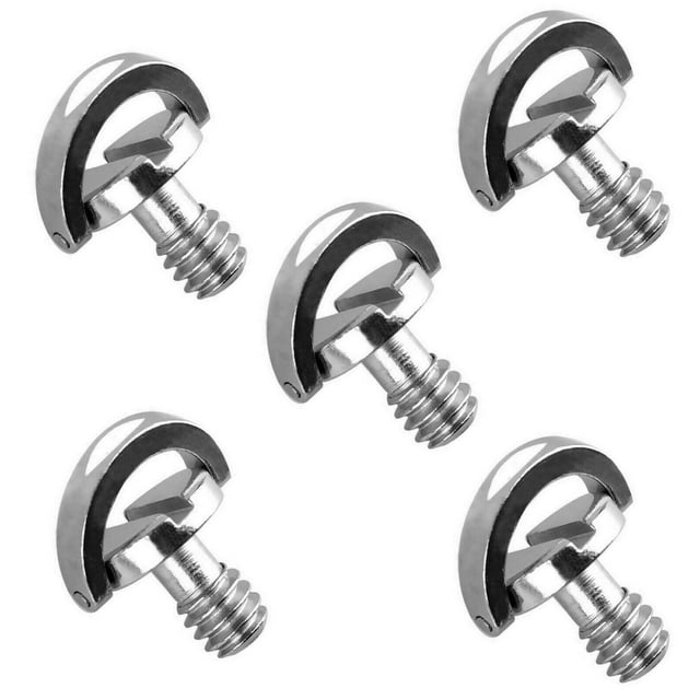 (2 Packs) Fotasy Stainless Steel D Shaft DRing 1/4" Tripod Screw